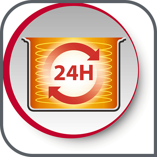 Funcţie automată de păstrare la cald până la 24 de ore