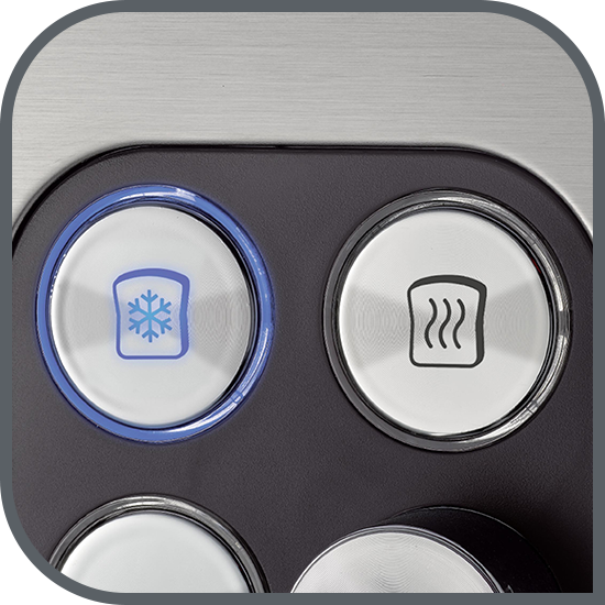 Funcţii de decongelare şi reîncălzire cu indicatoare luminoase