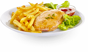 Actifry plate: french fries and chicken recipe